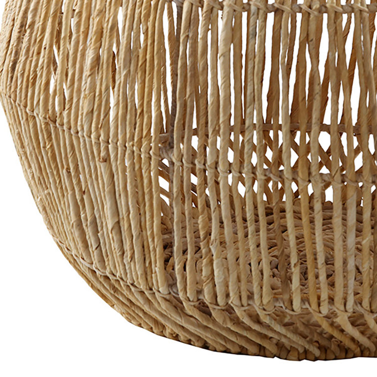 Flora Hand Woven Abaca and Iron Globe Shaped Basket